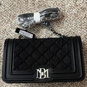 Badgley Mischka Black Quilted Women's Bag